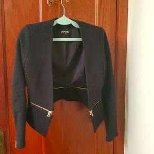Express textured black blazer